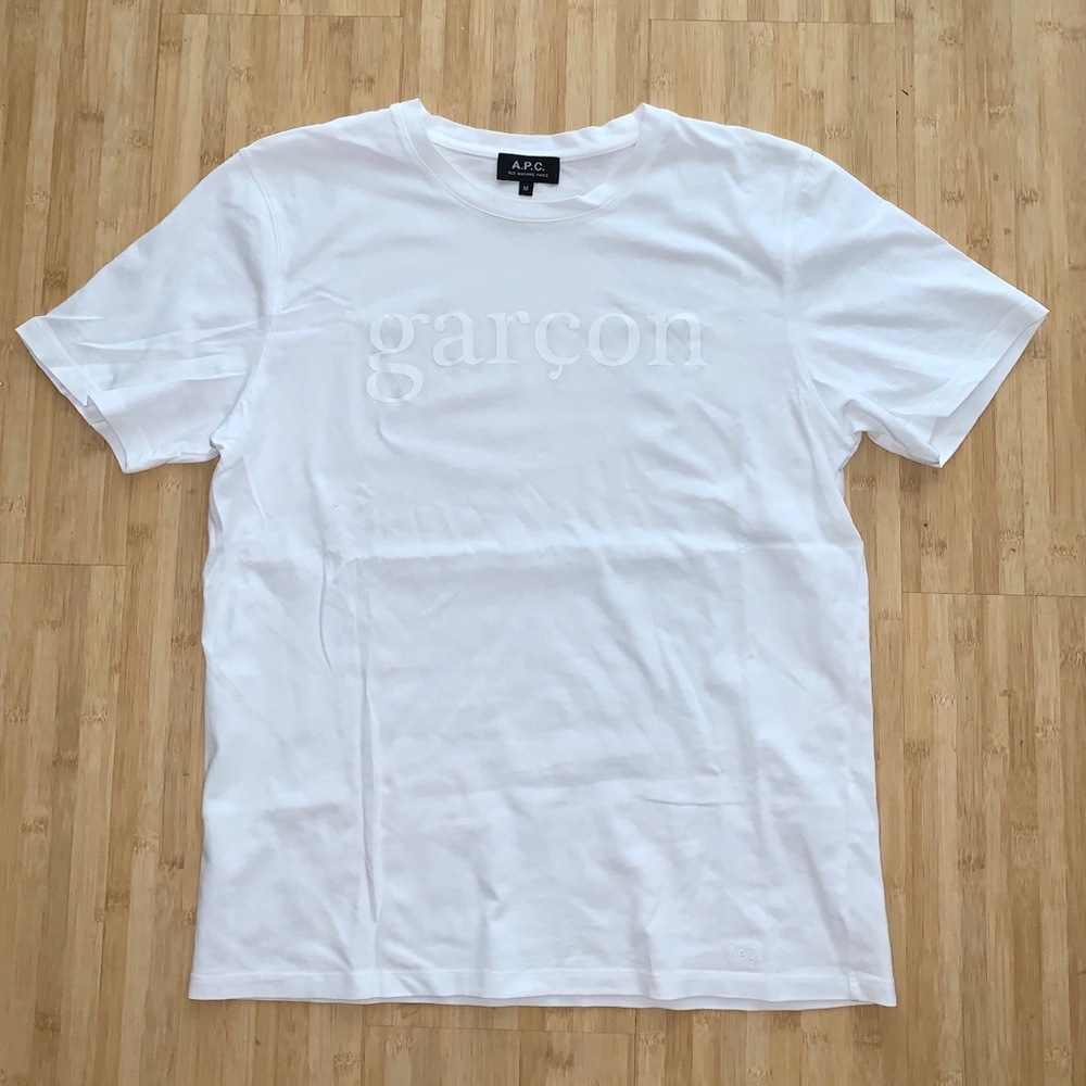 A.P.C. White Garçon t shirt medium